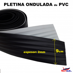 PLETINA ONDULADA EN PVC (ancho-90mm).
