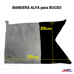 BANDERA ALFA DE BUCEO 20cm x 30cm