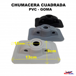 CHUMACERA CUADRADA en PVC Y GOMA