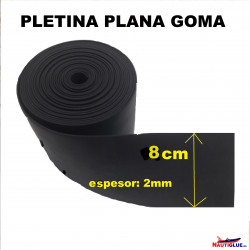 PLETINA PLANA en GOMA (ancho-80mm).
